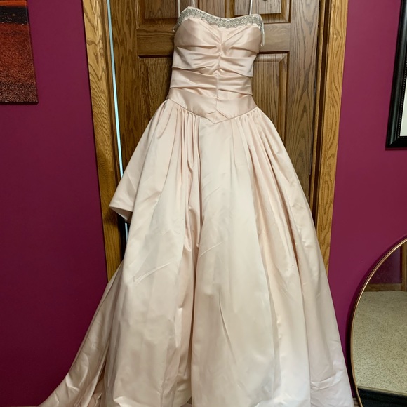 open lace back dress Justin Alexander Signature Evleen - Bridal Size 16 main image 0